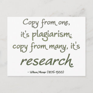 Research or Plagiarism? Postcard