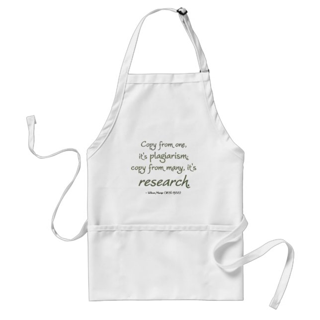Research or Plagiarism? Standard Apron (Front)