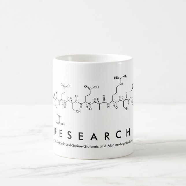 Research peptide word mug (Center)