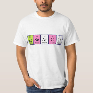 Research periodic table name shirt