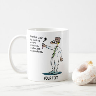 Researcher Cartoon Woman Coffee Mug