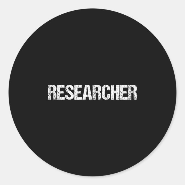 Researcher Simple Title  Classic Round Sticker (Front)