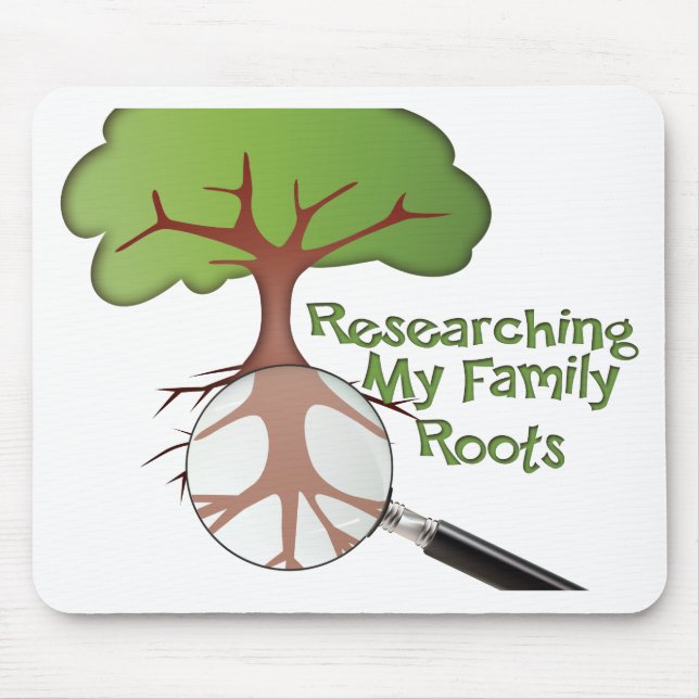 Researching my Family Roots Mouse Mat (Front)