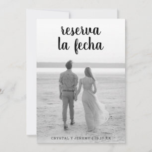 Reserva La Fecha Black Script Photo Spanish Save The Date