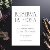 Reserva La Fecha Black White Spanish Wedding
