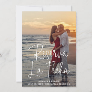 Reserva la Fecha Elegant Script Photo Spanish Save The Date