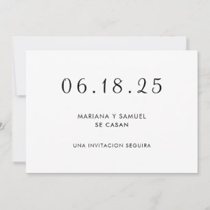Reserva La Fecha Modern Minimalist Spanish Save The Date
