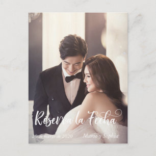 Reserva La Fecha Photo Save the Date Spanish Announcement Postcard