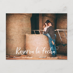 Reserva La Fecha Photo Save the Date Spanish Announcement Postcard