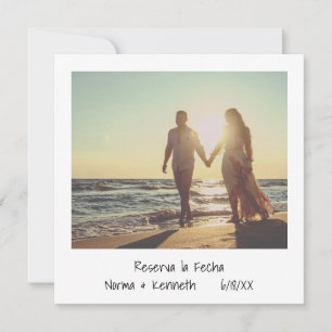 Reserva La Fecha Retro Instant Photo Spanish Save The Date
