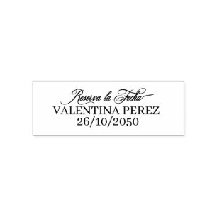 Reserva la Fecha Save the Date in Spanish Self-inking Stamp