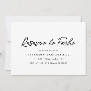 Reserva la Fecha Simple Modern Spanish Save The Date