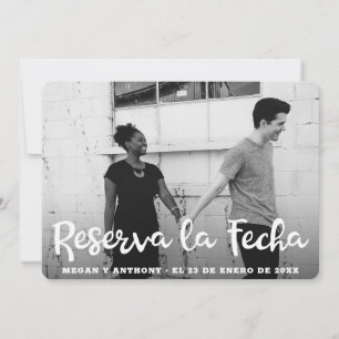 Reserva la Fecha White Text Overlay Photo Spanish Save The Date
