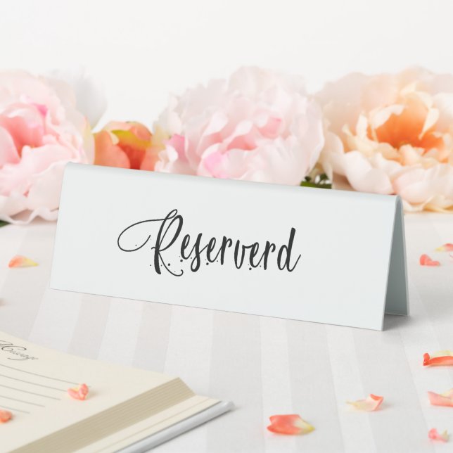 Reserved black white script elegant (In SItu (Wedding))