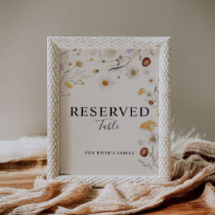 Reserved Boho Wildflower Wedding Sign 