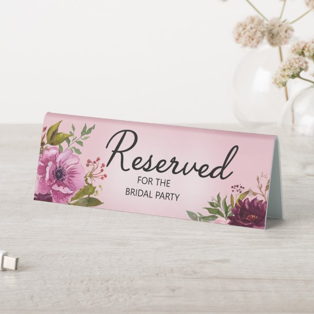 Reserved Bridal Party Pink Purple Floral   (In SItu (Table))
