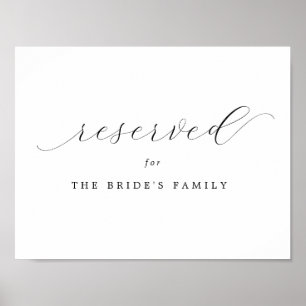 Reserved   Bride's Family Printable Wedding Sign