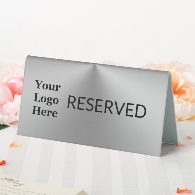 Reserved Brushed Metal Look Your Logo Here (In SItu (Wedding))