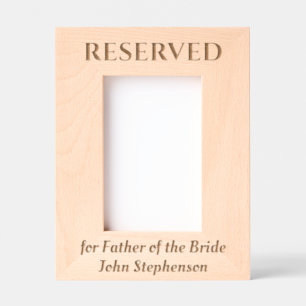Reserved Father of Bride Photo Memorial Wedding Etched Frames