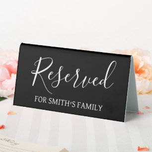 Reserved For Family Wedding Reception Engagement 
