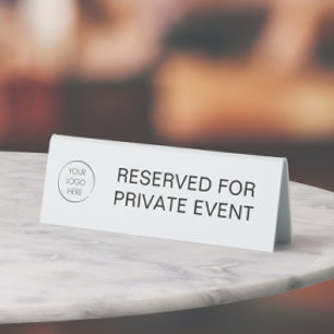 Reserved for Private Event Business Logo Branded