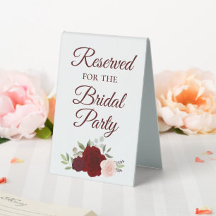 Reserved for the Bridal Party Burgundy Blush Roses
