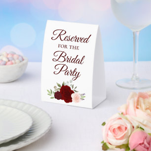 Reserved for the Bridal Party Burgundy Blush Roses