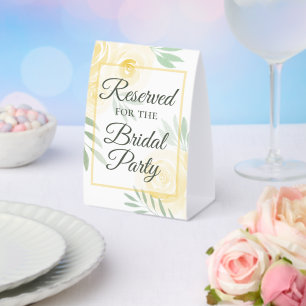 Reserved for the Bridal Party Butter Yellow Roses