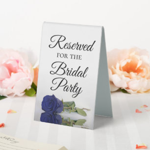 Reserved for the Bridal Party Chic Navy Blue Rose