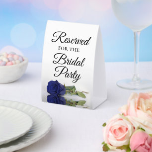 Reserved for the Bridal Party Chic Navy Blue Rose