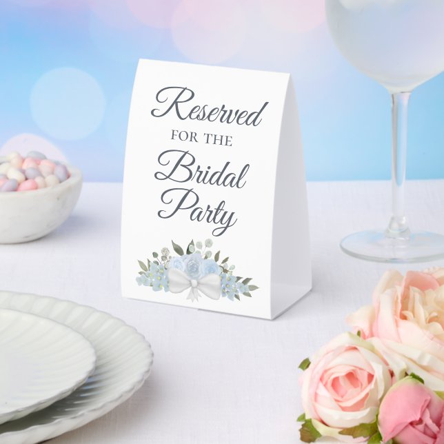 Reserved for the Bridal Party Dusty Blue Floral (Insitu(Wedding))