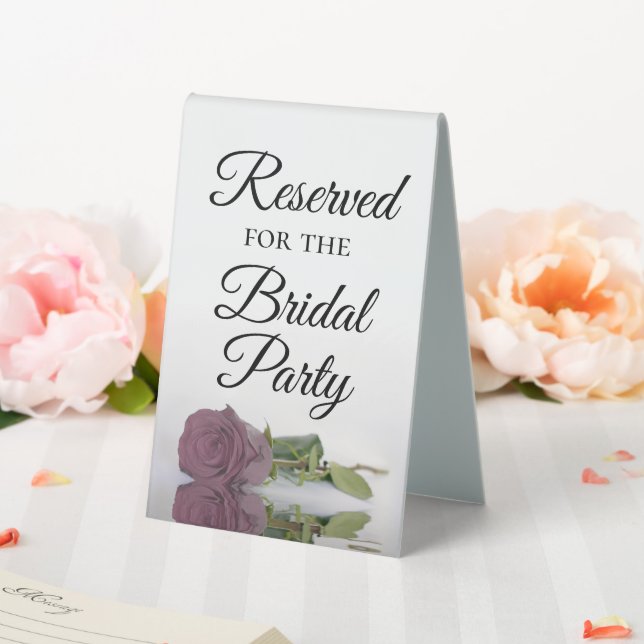 Reserved for the Bridal Party Dusty Mauve Rose (In SItu (Wedding))