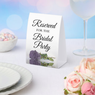 Reserved for the Bridal Party Dusty Purple Rose
