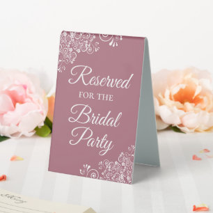 Reserved for the Bridal Party Elegant Dusty Rose