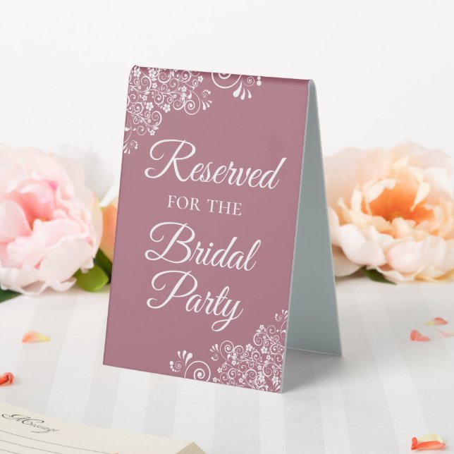 Reserved for the Bridal Party Elegant Dusty Rose (In SItu (Wedding))