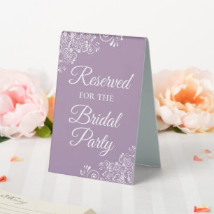Reserved for the Bridal Party Elegant Lavender