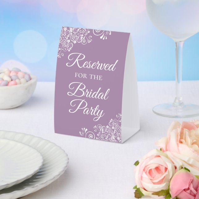 Reserved for the Bridal Party Elegant Lavender (Insitu(Wedding))