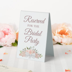 Reserved for the Bridal Party Elegant Pink Floral