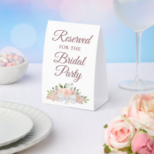 Reserved for the Bridal Party Elegant Pink Floral