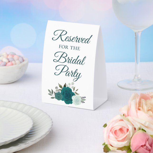 Reserved for the Bridal Party Elegant Teal Roses (Insitu(Wedding))
