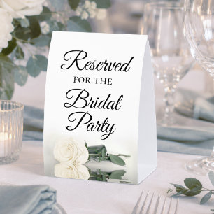 Reserved for the Bridal Party Elegant White Rose