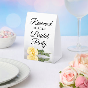 Reserved for the Bridal Party Elegant Yellow Rose