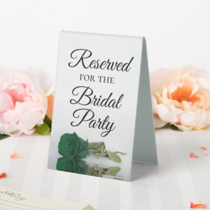 Reserved for the Bridal Party Emerald Green Rose