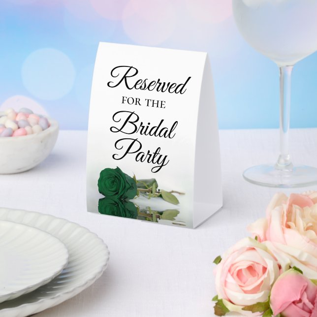 Reserved for the Bridal Party Emerald Green Rose (Insitu(Wedding))