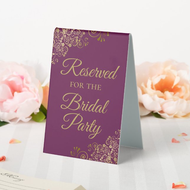 Reserved for the Bridal Party Magenta & Gold (In SItu (Wedding))