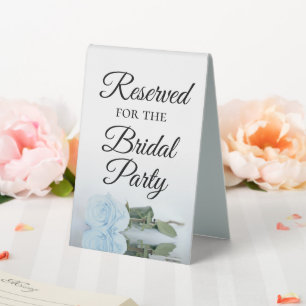 Reserved for the Bridal Party Pale Dusty Blue Rose