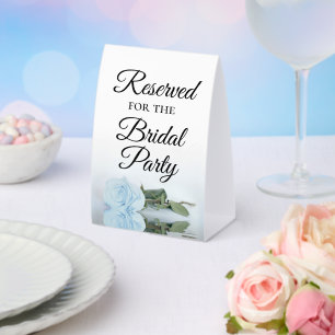 Reserved for the Bridal Party Pale Dusty Blue Rose