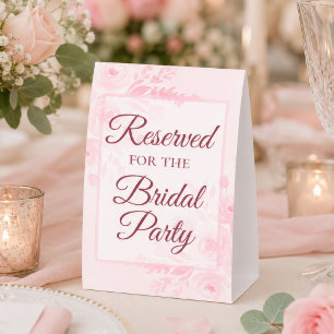 Reserved for the Bridal Party Pastel Pink Floral
