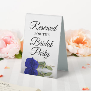 Reserved for the Bridal Party Royal Blue Rose