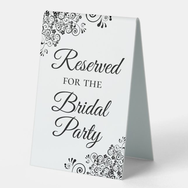 Reserved for the Bridal Party Simple Elegant (Front)